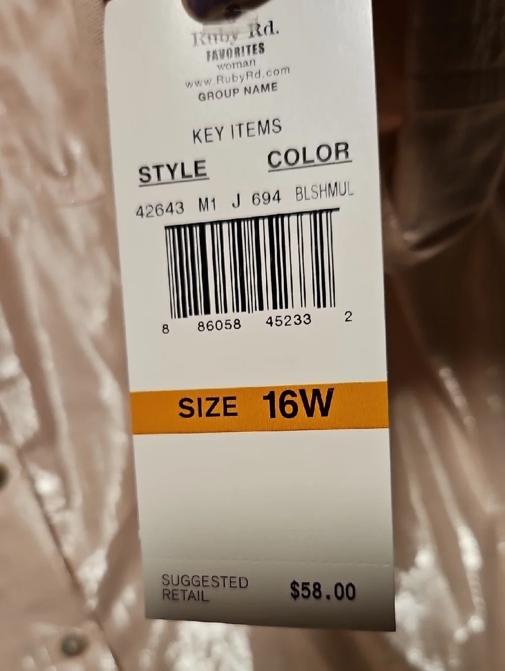 Ruby Rd. Shimmer Button-Down Camp Shirt - Picture 5 of 6